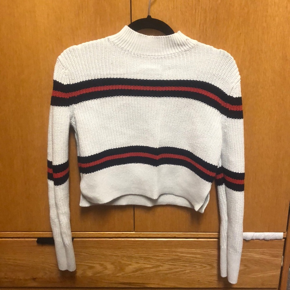 Lottie Moss cropped striped sweatee